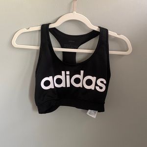 Black Adidas Sports Bra. Size L.